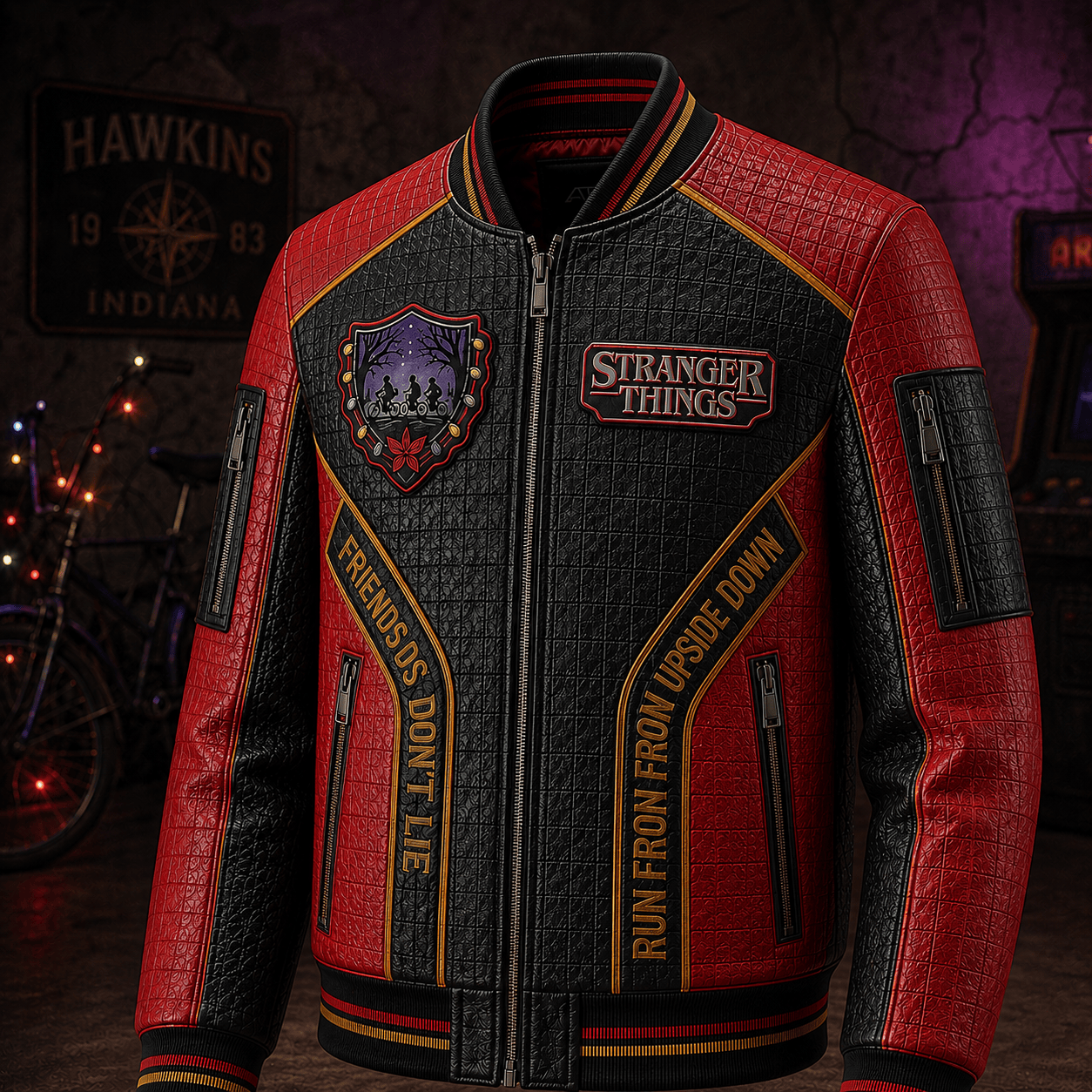 Premium STGT Leather Zipper Jacket TTMH