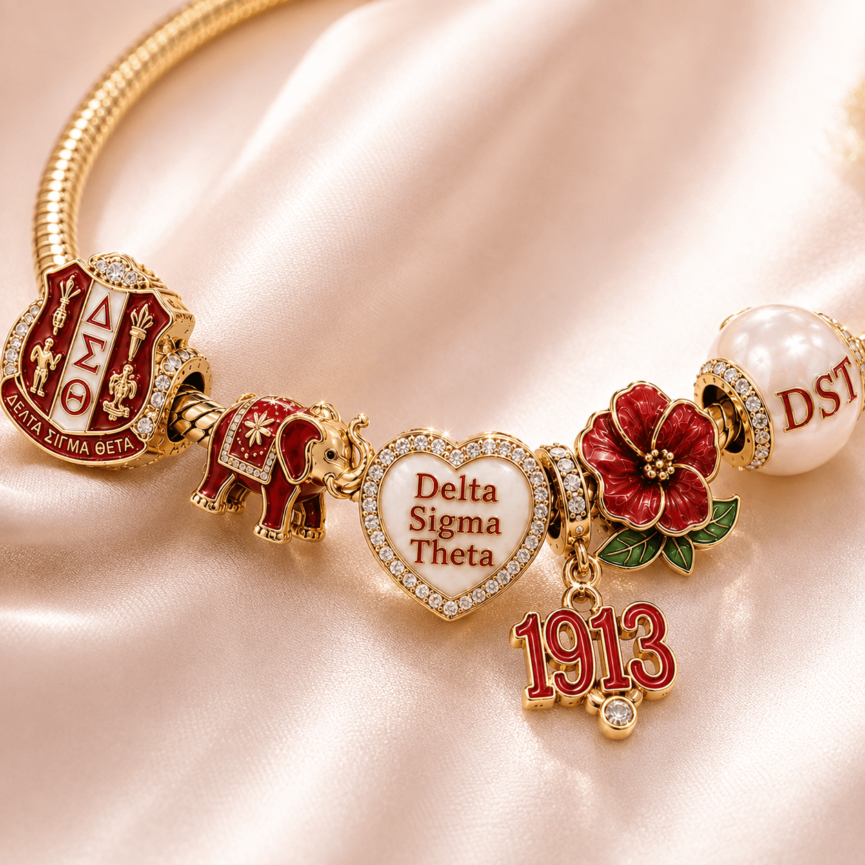 DSTT Gold Charm Bracelet Set BMD