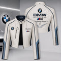 Premium BW Cropped Leather Zipper Jacket TNSM