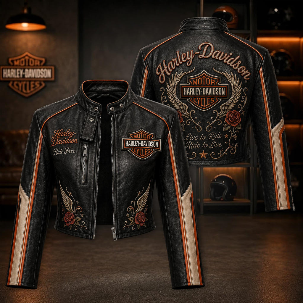 Premium HLDV Cropped Leather Zipper Jacket TNSM