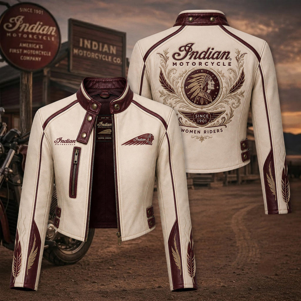 Premium IDMC Cropped Leather Zipper Jacket TNSM