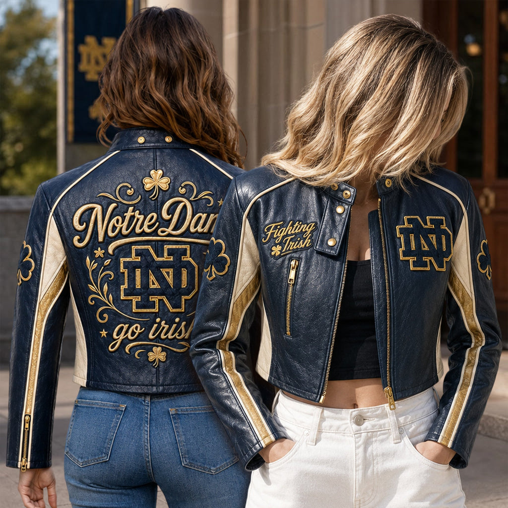 Premium NDFI Cropped Leather Zipper Jacket TNSM