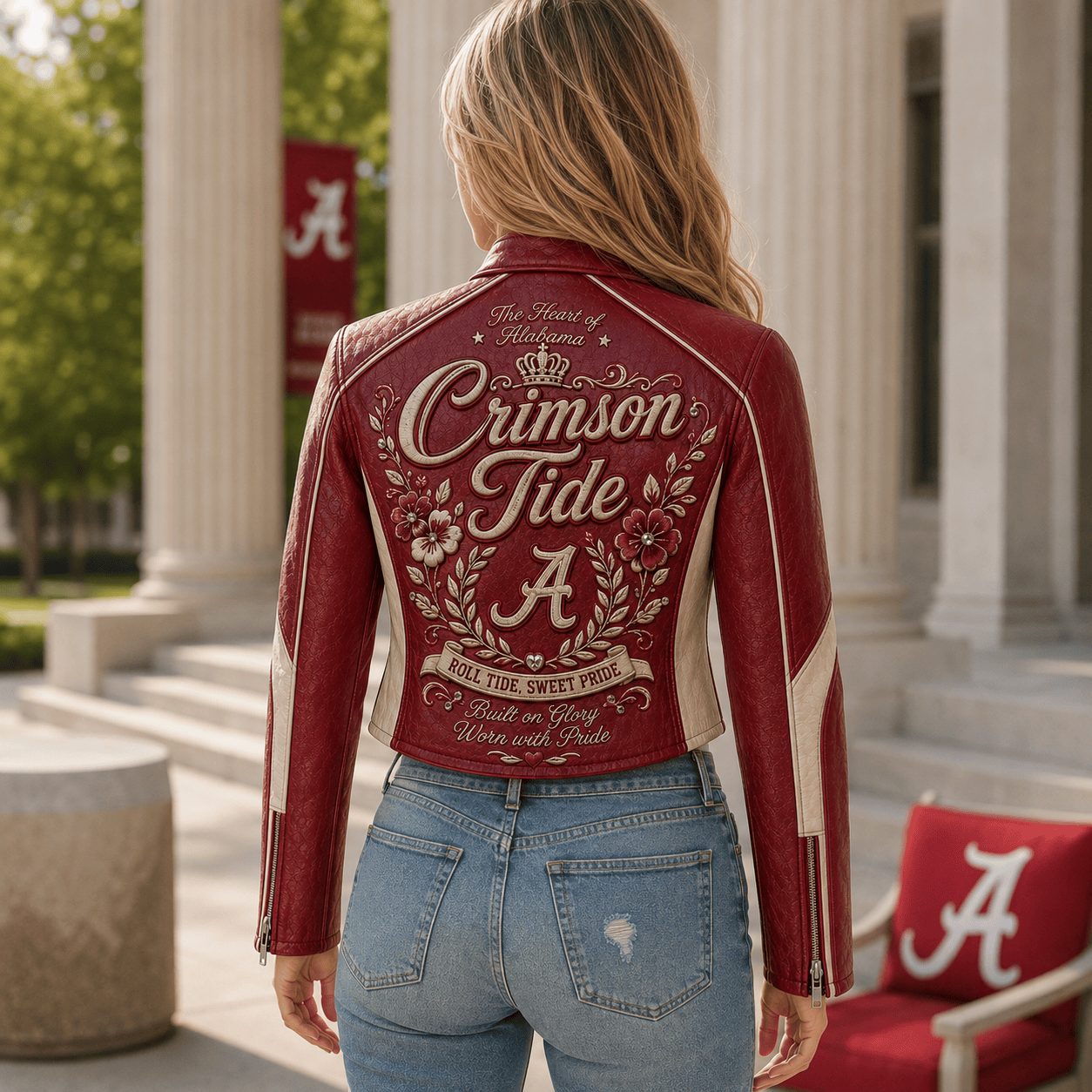 Premium ACT Cropped Leather Zipper Jacket TNSM